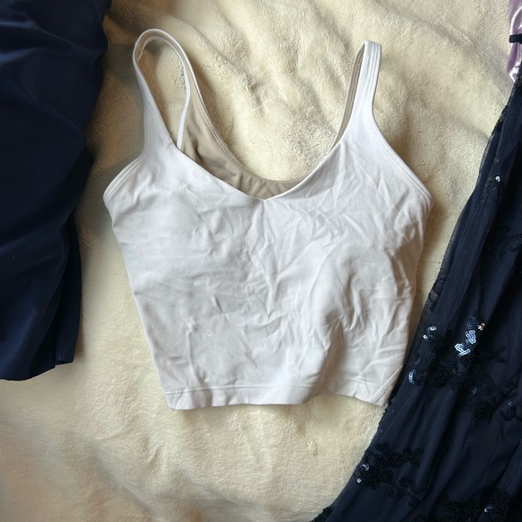 Barley worn lululemon white align top size 4 - Picture 1 of 3